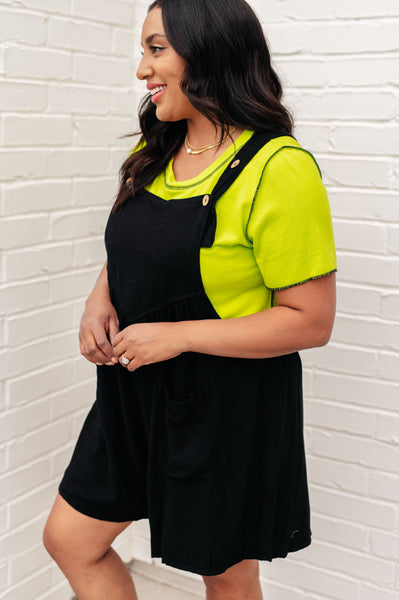 Pantalones cortos de mezcla de lino "I Want You Back" en negro