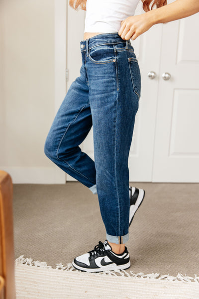 London Midrise Cuffed Boyfriend Judy Blue Jeans - ONLINE EXCLUSIVE!