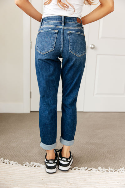 London Midrise Cuffed Boyfriend Judy Blue Jeans - ONLINE EXCLUSIVE!