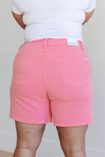 Shorts con puños y top control de tiro alto Jenna en rosa