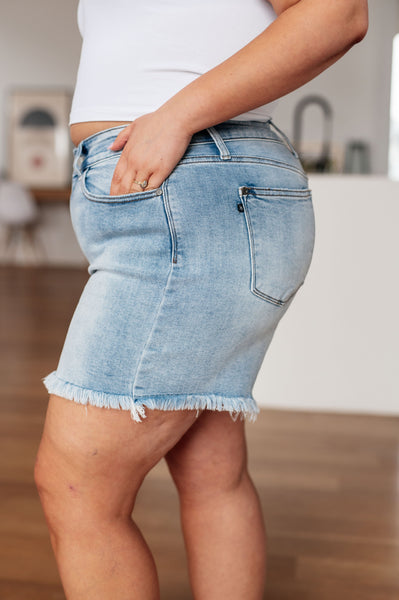 Jenny High Rise Cutoff Dad Shorts by Judy Blue Jeans - ONLINE EXCLUSIVE!