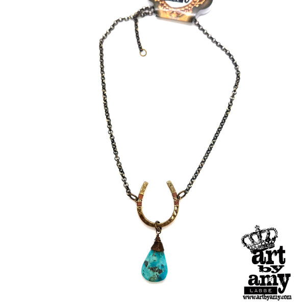 Johnny Genuine Turquoise Necklace by Art by Amy