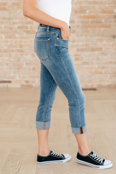 Laura Mid Rise Cuffed Skinny Capri Judy Blue Jeans - ONLINE EXCLUSIVE!