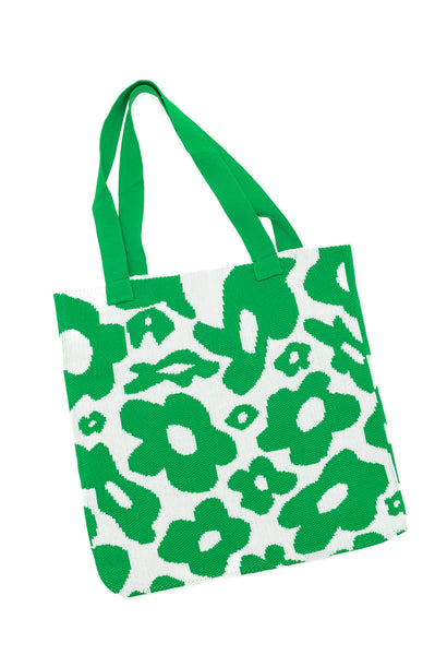 Bolso de punto Lazy Daisy en verde