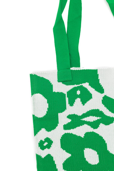 Bolso de punto Lazy Daisy en verde