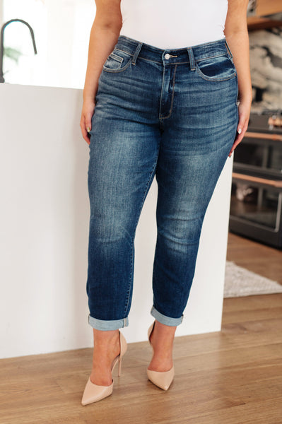 London Midrise Cuffed Boyfriend Judy Blue Jeans - ONLINE EXCLUSIVE!