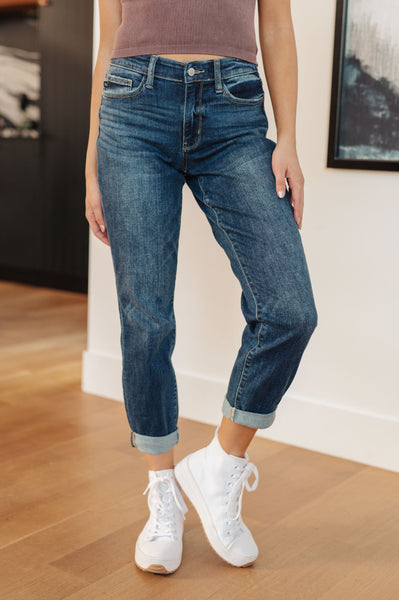 London Midrise Cuffed Boyfriend Judy Blue Jeans - ONLINE EXCLUSIVE!