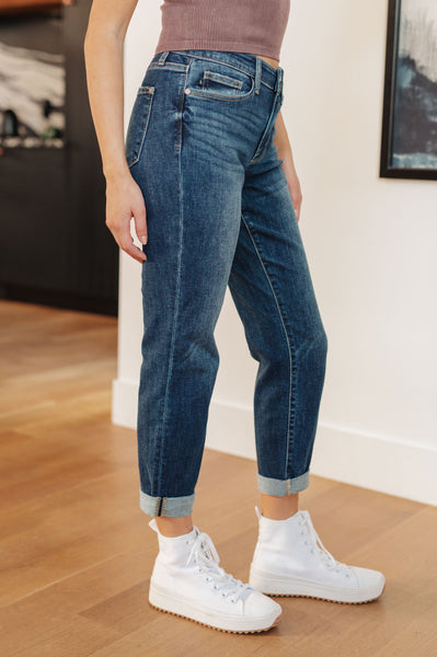 London Midrise Cuffed Boyfriend Judy Blue Jeans - ONLINE EXCLUSIVE!