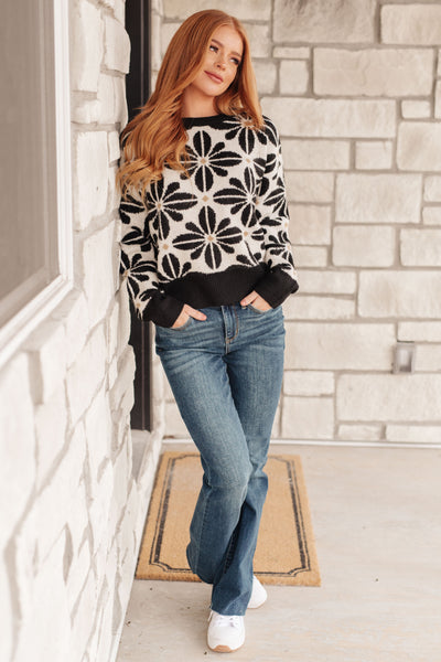 Suéter floral de estilo moderno