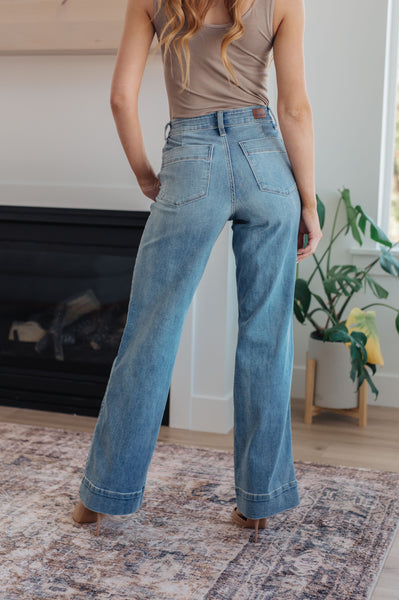 Mindy Mid Rise Wide Leg Judy Blue Jeans - ONLINE EXCLUSIVE!