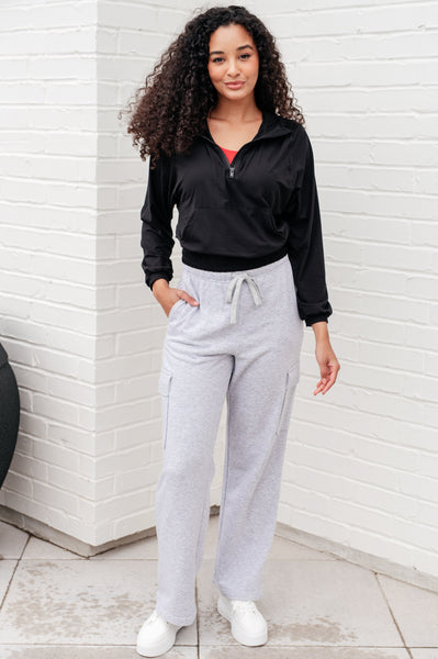 Sudadera con capucha y media cremallera Morning Run en negro