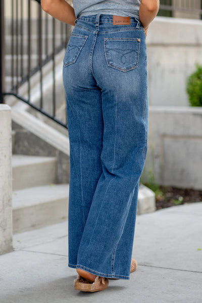 88847 Karody Hi-Rise Tummy Control Wide Leg Judy Blue Jeans