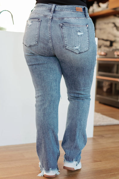 O'Hara Mid-Rise Destroyed Straight Judy Blue Jeans - ONLINE EXCLUSIVE!