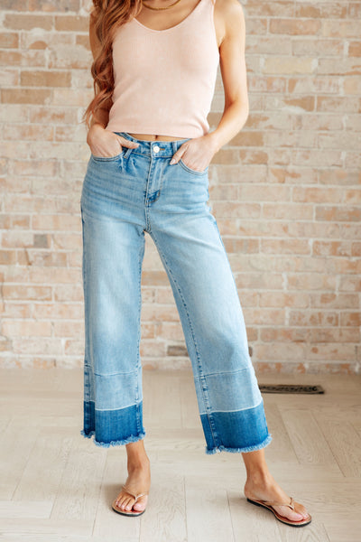 Olivia High Rise Wide Leg Crop Judy Blue Jeans - ONLINE EXCLUSIVE!