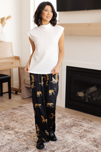 Top de cuello alto y mangas cortas sobrecalificado