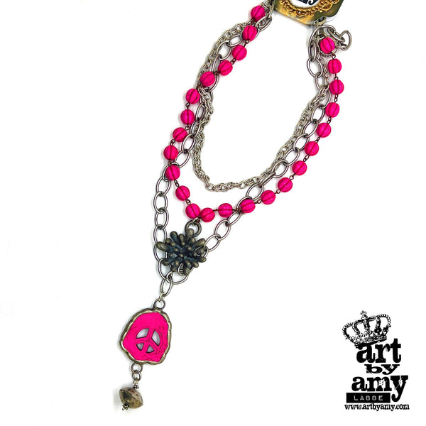 Peace Slabs Necklace by Art by Amy