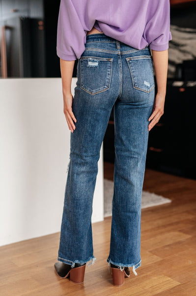 Jeans rectos de tiro alto estilo años 90 de Judy Blue - ¡EXCLUSIVO ONLINE!