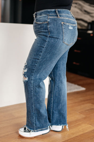 Jeans rectos de tiro alto estilo años 90 de Judy Blue - ¡EXCLUSIVO ONLINE!