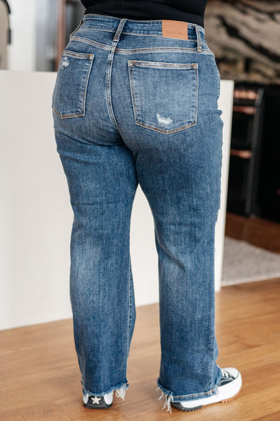 Jeans rectos de tiro alto estilo años 90 de Judy Blue - ¡EXCLUSIVO ONLINE!