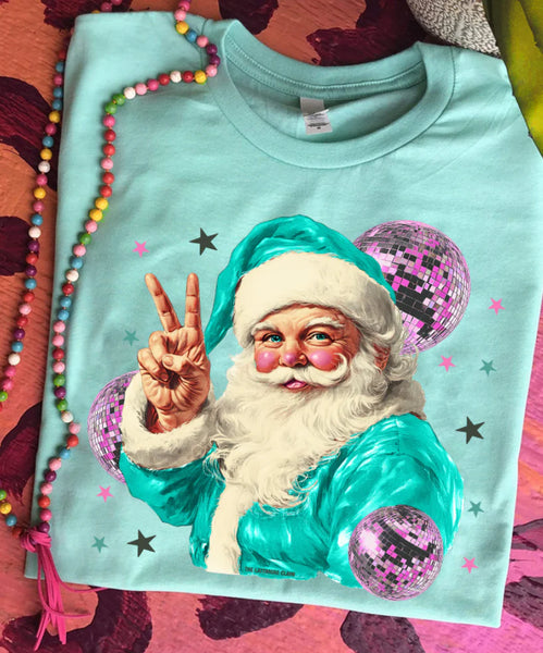 Nikki Disco Santa Peace Hand Top - ¡Múltiples opciones!