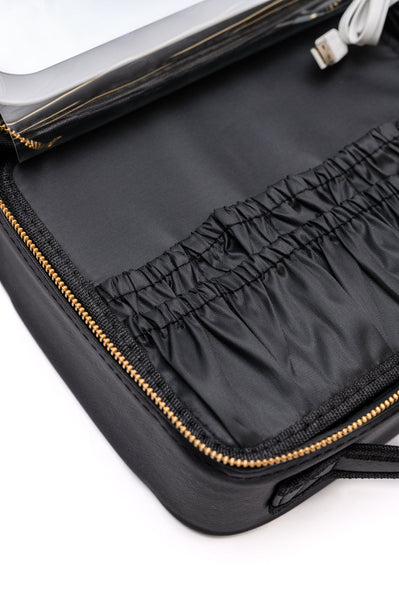 Estuche de maquillaje LED She's All That en color blanco