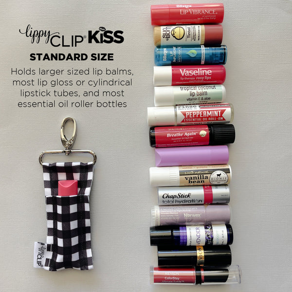 Leopard LippyClip KISS for larger lip balms, essential oil rollers, etc.