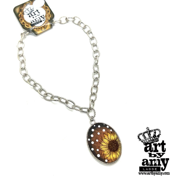 Sunflower Sunday Necklace by Art by Amy