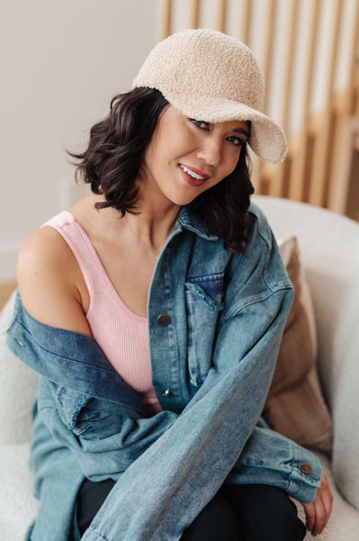 Gorra de béisbol Lyla Sherpa en color caqui