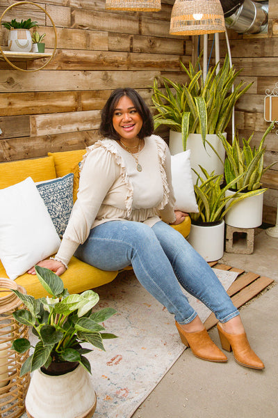 Sweet Confession Top In Seashell - ONLINE EXCLUSIVE!