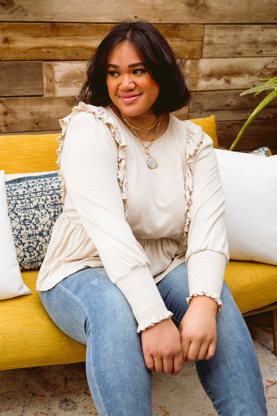 Sweet Confession Top In Seashell - ONLINE EXCLUSIVE!