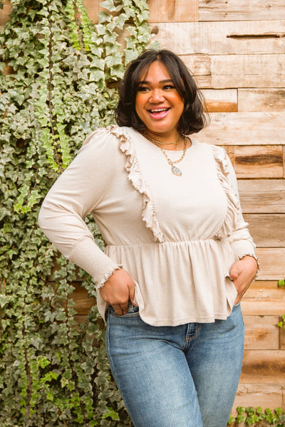 Sweet Confession Top In Seashell - ONLINE EXCLUSIVE!