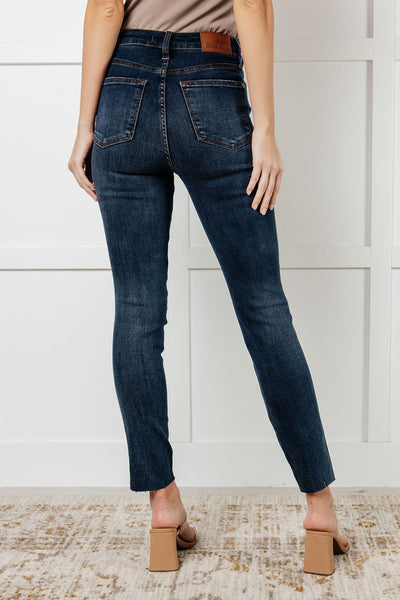 88913 Tessa Hi-Rise Tummy Control Step Hem Skinny Judy Blue Jeans - ONLINE EXCLUSIVE!