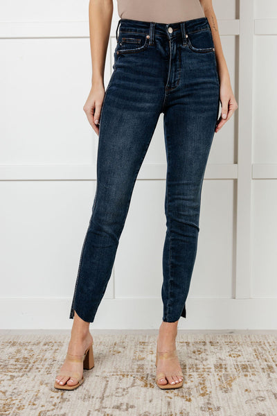 88913 Tessa Hi-Rise Tummy Control Step Hem Skinny Judy Blue Jeans - ONLINE EXCLUSIVE!