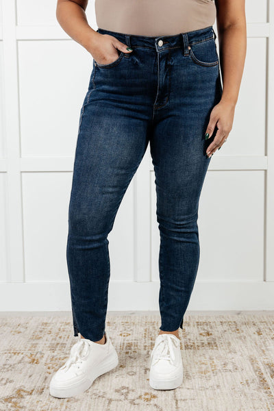 88913 Tessa Hi-Rise Tummy Control Step Hem Skinny Judy Blue Jeans - ONLINE EXCLUSIVE!