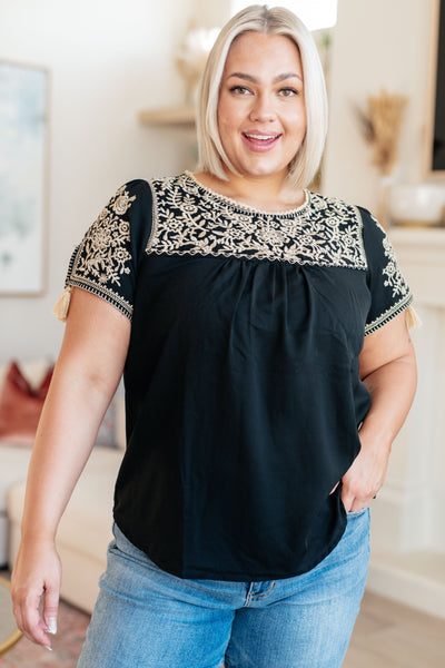 Inténtalo de nuevo Top bordado