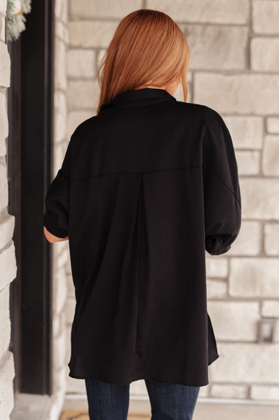 Camisa de botones extragrande que resultó perfecta