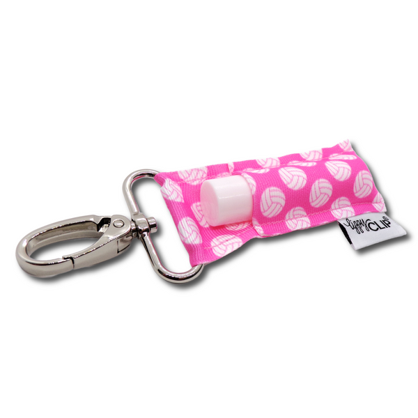 Volleyball on Pink LippyClip® Lip Balm Holder
