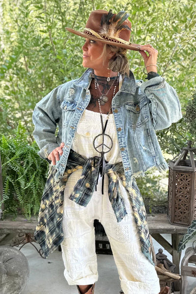 Danice On My Way Vintage Denim Jacket by Jaded Gypsy