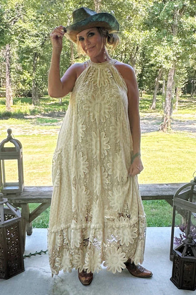 Daisy Dreaming Dress - Vintage Tea Stain by Jaded Gypsy