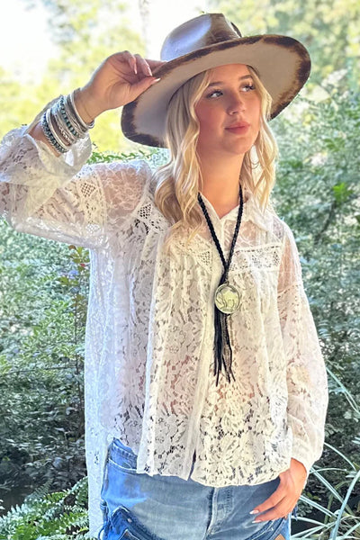 Kimberly Floral Medley Lace Top by Jaded Gypsy