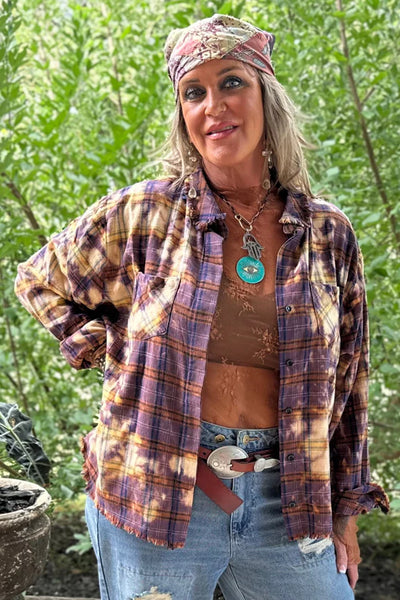 Blusa de franela Keliah Afternoon Breeze de Jaded Gypsy