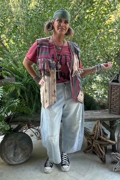 Vaqueros de rayas de ferrocarril Patsy Barrel of Dreams de Jaded Gypsy