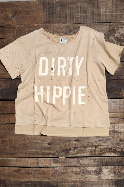 RaeAnn Dirty Hippie T-Shirt in Vintage Tan by Jaded Gypsy