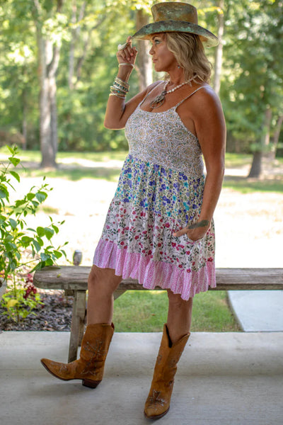 Annabelle Patchwork Dreams Tank Dress by Jaded Gypsy