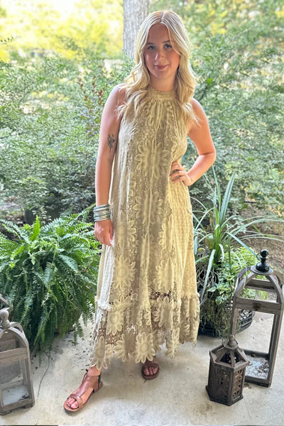 Daisy Dreaming Dress - Vintage Tea Stain by Jaded Gypsy