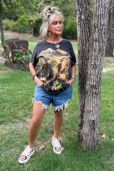 Etta King of the Jungle Elephant Top by Jaded Gypsy