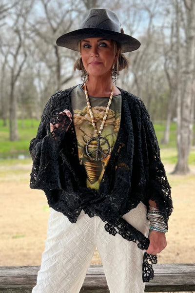 Manta Felicity Black Garden Dreams de Jaded Gypsy