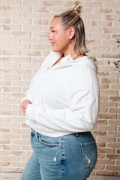 Working Up A Sweat Hooded Pullover in Off White - ONLINE EXCLUSIVE!