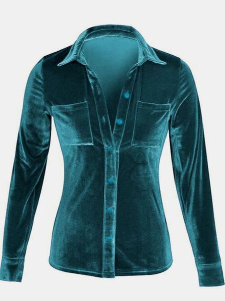 Copia de camisa con cuello abotonado y bolsillos en el pecho - ¡EXCLUSIVO EN LÍNEA!