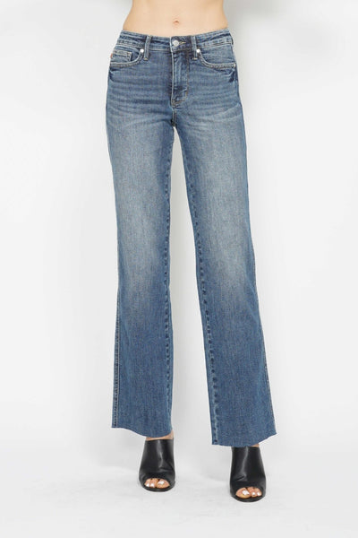 88870 Ellen Mid-Rise Tummy Control Straight Judy Blue Jeans - ¡EXCLUSIVO EN LÍNEA!